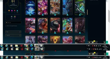 Conta LoL todos os campeões 91 skins Platina 3