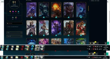 Conta LoL todos os campeões 91 skins Platina 3