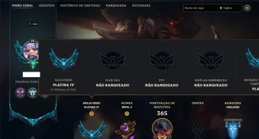 Platina 4 com 125 Champs e 58 Skins