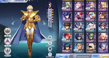 Conta com seiya divino no lvl 80 e +10 RANK S veja as fotos