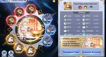 Conta com seiya divino no lvl 80 e +10 RANK S veja as fotos