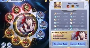 Conta com seiya divino no lvl 80 e +10 RANK S veja as fotos