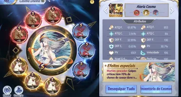 Conta com seiya divino no lvl 80 e +10 RANK S veja as fotos