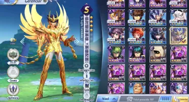 Conta com seiya divino no lvl 80 e +10 RANK S veja as fotos