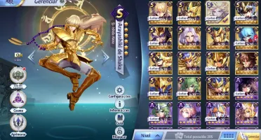 Conta com seiya divino no lvl 80 e +10 RANK S veja as fotos