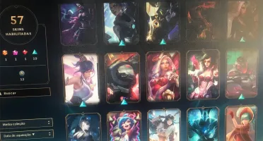 Vendo Rápido conta LoL 57 skins 1 Mítica 1 ultimate