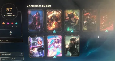 Vendo Rápido conta LoL 57 skins 1 Mítica 1 ultimate