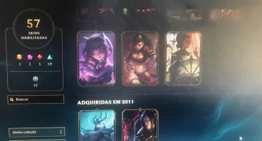 Vendo Rápido conta LoL 57 skins 1 Mítica 1 ultimate