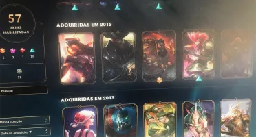 Vendo Rápido conta LoL 57 skins 1 Mítica 1 ultimate