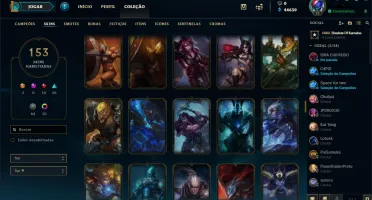Conta league of legends 153 skins full champ