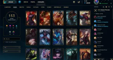 Conta league of legends 153 skins full champ