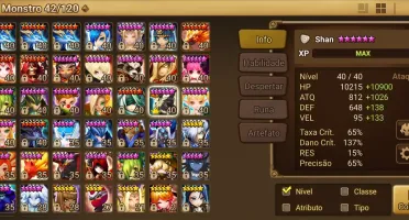 Conta Summoner War, LD nat5 SHAN, tricarus, time dot, toah