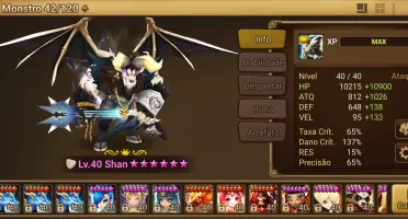 Conta Summoner War, LD nat5 SHAN, tricarus, time dot, toah