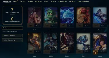 Conta Lol Bronze, 6 Skins, 1 Lendária, Upada na Mão, Lvl 31