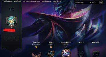Conta Lol Bronze, 6 Skins, 1 Lendária, Upada na Mão, Lvl 31