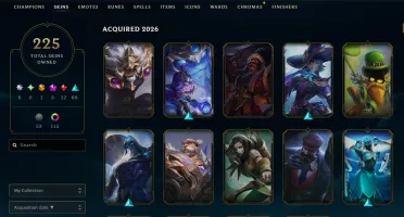 Conta League of Legends (BR) 225 skins - Full acesso.