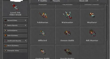 Conta 35% Loyalty - 346 Druid