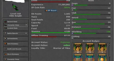 Conta 35% Loyalty - 346 Druid