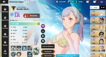 Conta Black Clover M - Julius 5⭐ Noelle ⭐+ 22 Personagens Lr