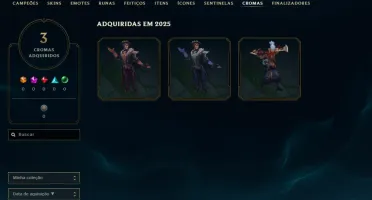 [Entrega Automática] Conta Lol Prata, 60 Skins, 3 Lendárias