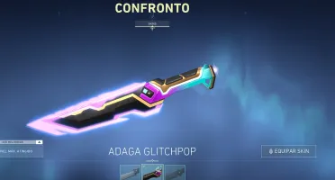 CONTA PLATINA 20 SKINS + COM FACA GLITCHPOP