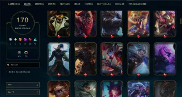 Esmeralda 4 com TODOS os Champs e 170 Skins ( Nivel 619 )