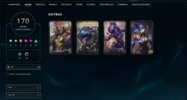 Esmeralda 4 com TODOS os Champs e 170 Skins ( Nivel 619 )