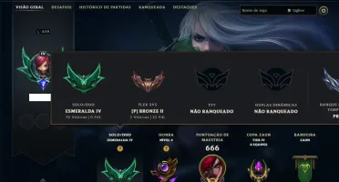 Esmeralda 4 com TODOS os Champs e 170 Skins ( Nivel 619 )