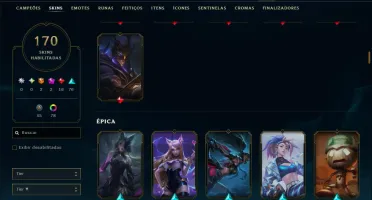 Esmeralda 4 com TODOS os Champs e 170 Skins ( Nivel 619 )