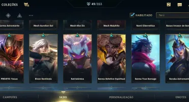 WILD RIFT 49 SKINS; 11K PONTOS COLECIONADOR; +EMAIL CRIAÇÃO