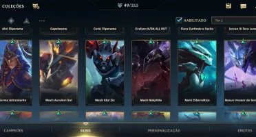 WILD RIFT 49 SKINS; 11K PONTOS COLECIONADOR; +EMAIL CRIAÇÃO
