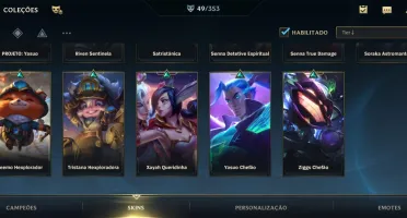 WILD RIFT 49 SKINS; 11K PONTOS COLECIONADOR; +EMAIL CRIAÇÃO