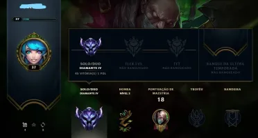 Conta diamante 4 Smurf 70% de Win rate