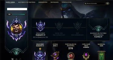 Conta diamante 4 com 50 skins e 80 champs