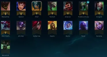 conta ouro 2 43 campeões 10 skins