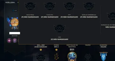 Unranked com 140 Champs e 136 Skins ( MID / JG )