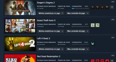 Conta Steam C/ Vários Jogos, 9 Anos de Serviços, Insígnia
