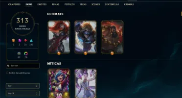 Conta League Of Legends Diamante 1 313 Skins