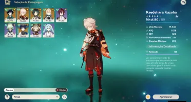 Conta Genshin - AR 57/18x5★/ 7 Armas 5★ - Main Venti C2