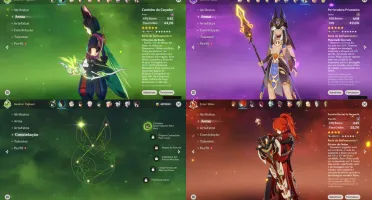 Conta Genshin - AR 57/18x5★/ 7 Armas 5★ - Main Venti C2
