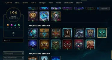 Conta Lol,Diamante 3 solo/diamante4 flex,147 campeões,94skin