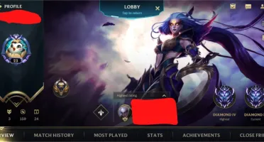 Conta WildRift Diamante 4, Midlane com skin da Diana e +
