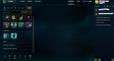 Vendo conta no League of Legends Prata3 com todos os champs