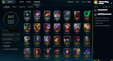 Vendo conta no League of Legends Prata3 com todos os champs