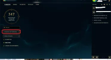 Vendo conta no League of Legends Prata3 com todos os champs