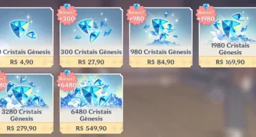 Genshin Impact Conta AR 58 11 Personagens 5 ⭐