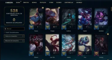 Conta prata 4 com 125 skins e 145 champs