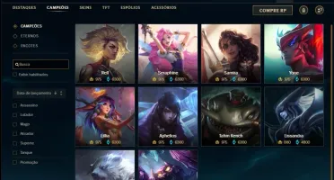 Conta prata 4 com 125 skins e 145 champs
