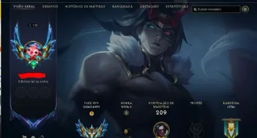 Conta League Of legends Chall emote 450 reais