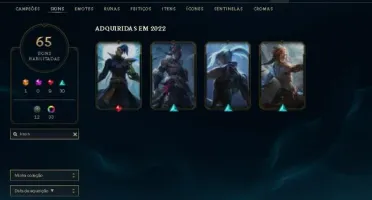 Conta League Of legends Chall emote 450 reais